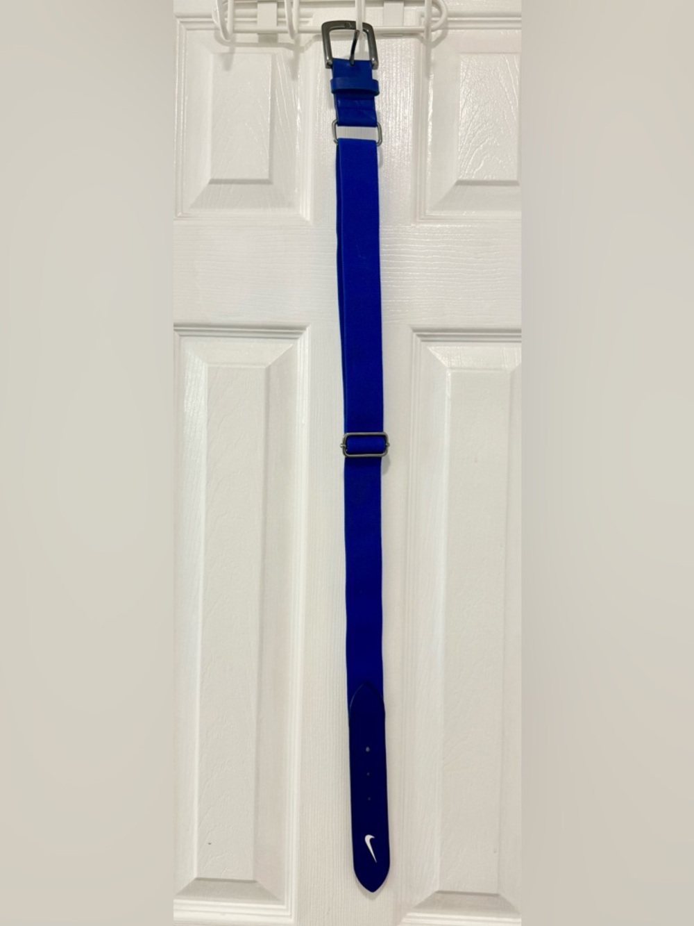 Nike MLB Kids Royal Blue Adjustable baseball Belt with Silver Buckle